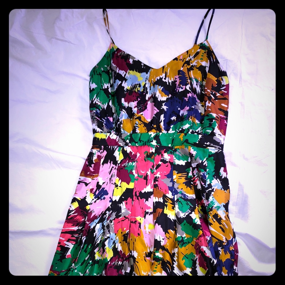 Multi color J Crew silk Sundress Sz 4